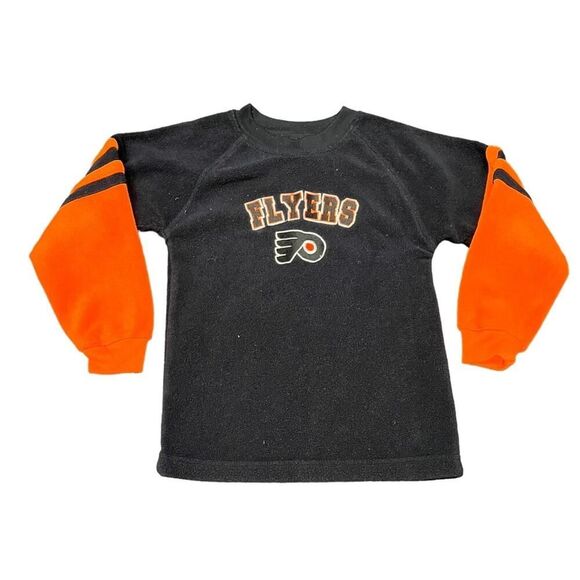Youth VTG Philadelphia Flyers NHL fleece Crewneck top sweater sweatshirt sz L - Picture 1 of 3